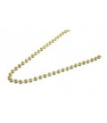 GARGANTILLA PLATA DORADA FILIGRANA CON 42 BOLAS DE 6MM, LARGO 42CM - VOL6