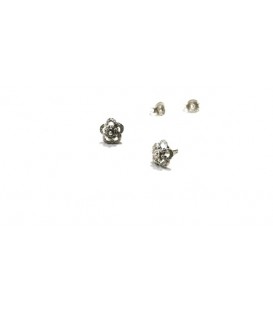 PENDIENTES CHARROS PLATA TAMAÑO 7MM , CIERRE PRESION - F-88/4-5