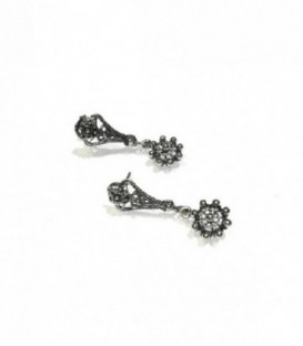 PENDIENTS CHARROS PLATA PRESION, LARGO 30MM - FIA-003S