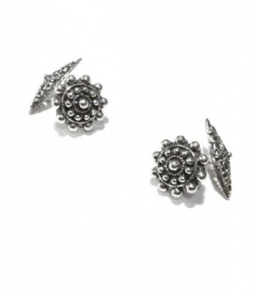 GEMELOS CHARROS PLATA BOTON 15MM - GE-006D