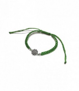 PULSERAS CHARRAS PLATA  BOTON 10MM - S1219V