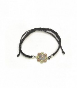 PULSERA CHARRA MACRAME BOTON 18MM - S1401MULTI