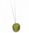 COLGANTE PLATA PIEDRA VERDE MAMY TAMAÑO 40MM + CADENA 45CM - 205MMCAG11