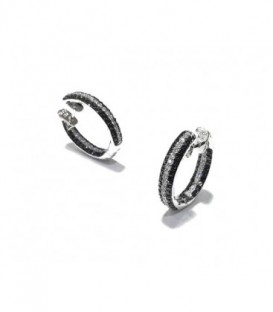 ARGOLLAS DIAMANTE BLANCO -BLACK GROSOR 5MM, LARGO 25MM - 2846L/001