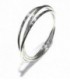 PULSERA PLATA TRIPLE ARO UNIDOS, MIDEN 3X70MM - TRIPLE3X3X70MM