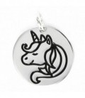 COLGANTE PLATA 18MM UNICORNIO - 9103595
