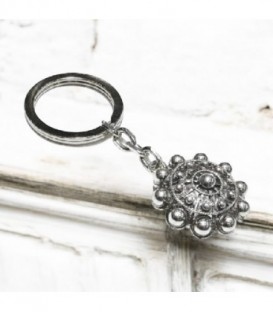 LLAVERO PLATA SIMPLE TAMAÑO BOTÓN 25MM - LL-010NSIMPLE